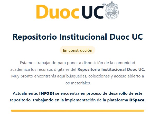 INFODI inicia el desarrollo del Repositorio Institucional Duoc UC